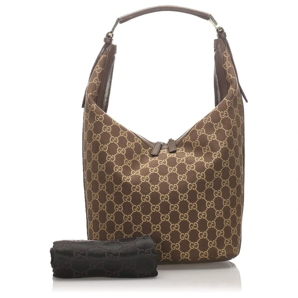 Gucci Brown Shoulder Bag with Geometric Pattern - Picture 2 of 3